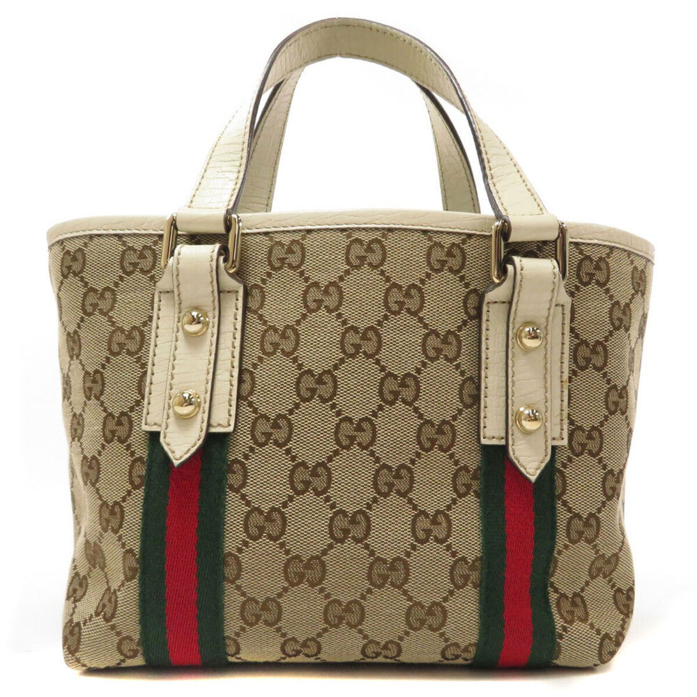 Gucci Tote Bag Sherry GG Canvas Black